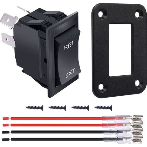 RV-Stromstabilisierungsschalter mit Stützen, sofortiger Nivellierung und umgekehrter Polarität, Kippschalter, 20 A, 12 V DC, mit Kabelbaum und Schrauben für Wohnwagen, Markisen und Sattelauflieger (1/5)