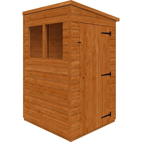 4x4 Flex Pent 12mm Flex - L123.8 x W115 x H203 cm - Solid Wood/Softwood/Pine - Burnt Orange