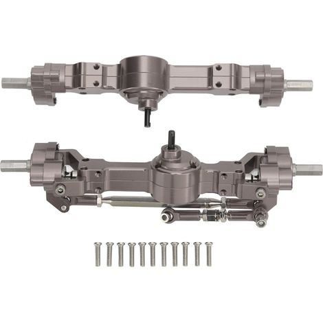 Vorder- und Hinterachsen aus Aluminiumlegierung für MN 90 99S – RC 4-Rad-Upgrade-Teile in Titanfarbe (1/5)