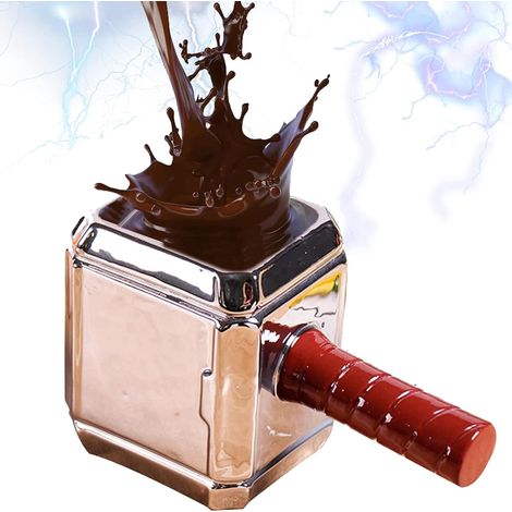 Marteau de Thor Tasse à Café Marvel - Cadeau Fantaisie en Céramique, 3D Surdimensionnée, Amusante pour Homme, Humour Adolescent, 600ML (Style B) (1/4)