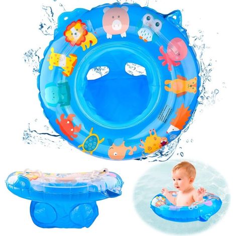 Bouée gonflable pour bébé, flotteur de taille gonflable ajustable avec siège flottant, siège de piscine pour bébé, aspirateur de natation pour bébés de 6 à 36 mois (1/5)