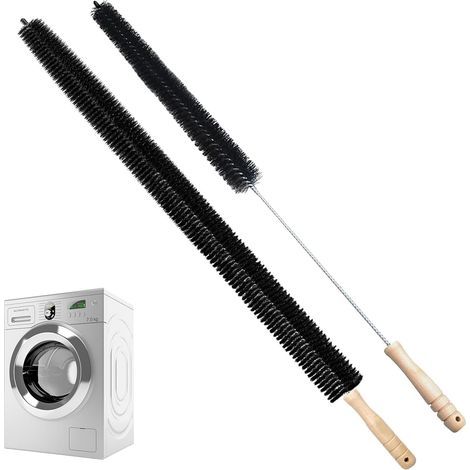 Brosse pour Radiateur, 2 Pièces Brosse de Radiateur avec Manche en Bois, Brosse Nettoyage Radiateur Flexible Pliable pour Machine à Laver, Nettoyer Tous Les Coins (1/5)