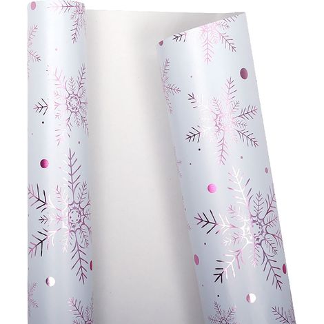 Wrapping Paper - 3 M X 50 Cm - 80 Gsm - Christmas - Festive Design - 1 Roll (1/4)