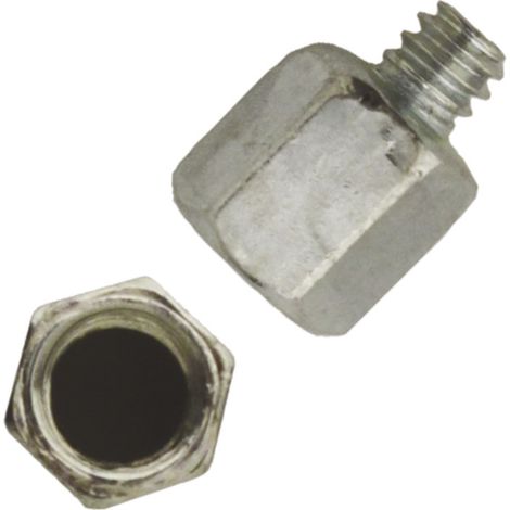 Scell-It – Raccord rapide hexagonal mâle-femelle en acier zingué – Ø M8/M7 – Longueur 150 mm – Boîte de 50 – RMFHEXM8M7 (1/2)