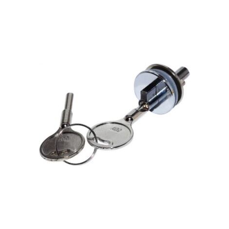 Serrure de porte en verre. Serrure de porte coulissante. Serrure ronde en verre. (1/4)
