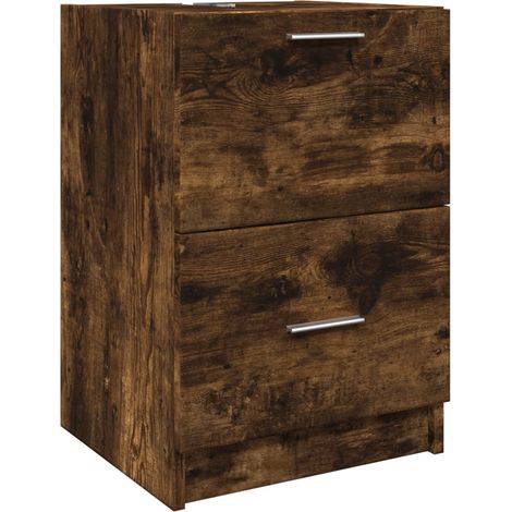 Maison Exclusive - Waschbeckenunterschrank Räuchereiche 40x37x59