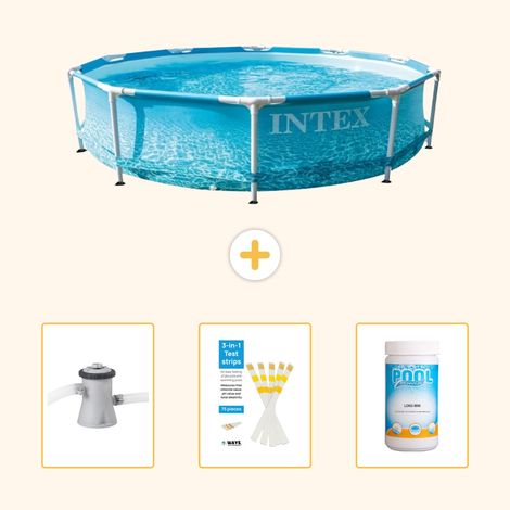 Intex Piscine Tubulaire Ronde - 305x76 cm - 4-pièces SCB73 (1/5)