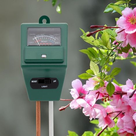 Testeur ph Terre 3 en 1 Testeur ph Sol, Soil Tester Kit Testeur Humidité Plantes PH Terre Metre Sol pour Fleurs/Herbe/Plante/Jardin/Ferme/pelouse 2905038MM, (1/4)