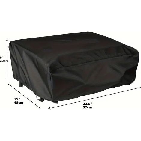 Housse de protection pour plancha à gaz 57x48x23cm Noir 210D Anti-UV Anti-l'eau Anti-l'humidité Housse de barbecue (1/5)