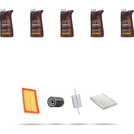 Kit tagliando 4 FILTRI e 5L OLIO compatibile con Ford Transit Connect 1.8 16V 85kw dal 2002 al 2013 (1/5)