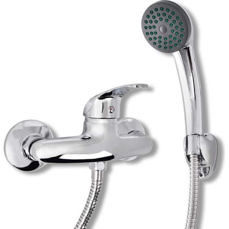 vidaXL Kit de robinet de douche Chrome (1/5)