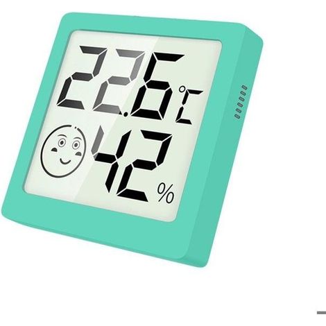 Thermometer Digital Hygrometre Large screen Magnet D'adsorption Of Moisture M tre for Int rieur Ext rieur Station green (1/4)