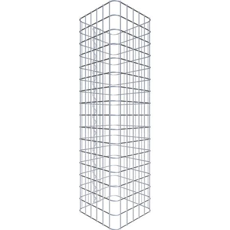 Gabiondeco - Colonne de Gabion carrà©e. 32 cm x 32 cm. mailles 5 x 5 cm - hauteur : 80 cm - Made in Germany (1/5)