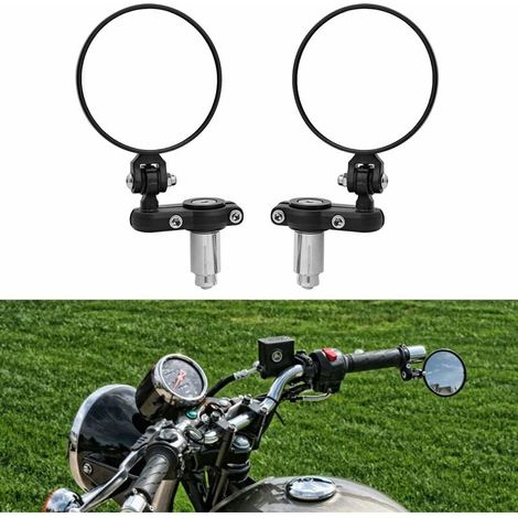 Stück 7/8 Zoll 22 mm Motorrad-Klapplenker-Rückspiegel, Lenkergriffe, Endkappen, Seitenspiegel für ATV, Fahrrad, Motorrad, Cruiser, Elektroroller
