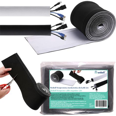 Organizador de cables, cubierta para cables de 2 m