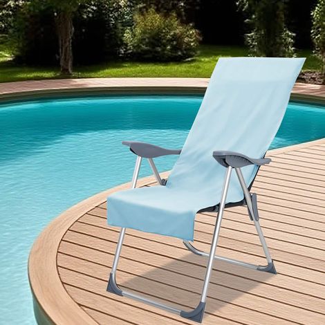 Außenstuhl Handtücher 2 pcs Blau 130 x 60 cm