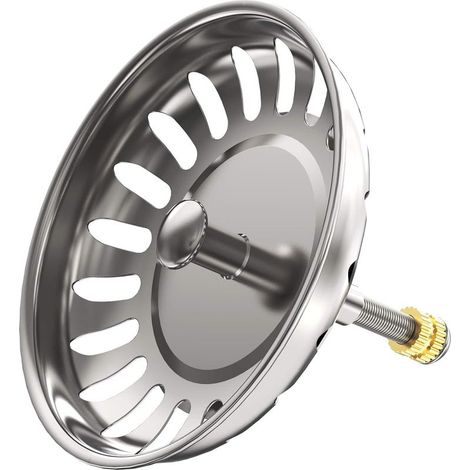 Bouchon Évier Cuisine Filtre avec Goupille Réglable - Universel Cuisine Bouchon Évier, Fonctionnement du Bouton Excentrique Panier Crépine, Inoxydable, Compatible Lave-Vaisselle (50 mm) (1/5)