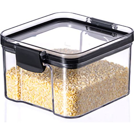 Boîte de Rangement Alimentaire Hermétique 460ml pour Thé, Noix et Snacks - Transparente en PET avec Joint en Silicone (1/5)