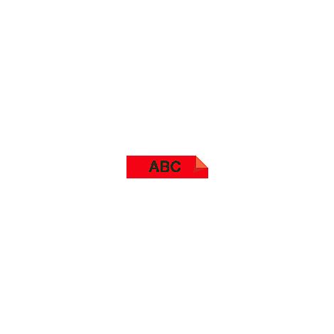 Cinta para rotular D1  anchura 19 mm  negro sobre rojo  UE 5