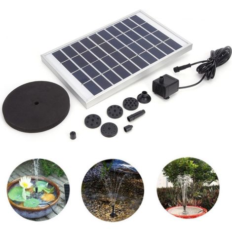 Solarbetriebene Minipumpe mit Schwimmscheibe, hohe Effizienz für Poolbrunnen, 10 V, 5 W (1/5)