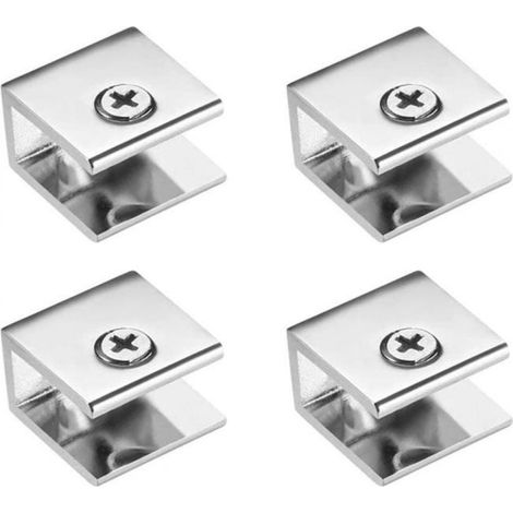 Clips de fixation pour étagères en verre, forme carrée, supports pour meuble à vin (1/4)