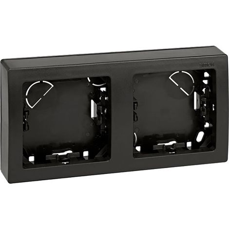 Marco con base, superficie, 2 elementos, horizontal, serie simon73 loft, grafito, retractilado