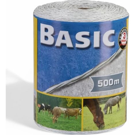 Filo elettrificato per recinti elettrici bobina 500 mt bianco