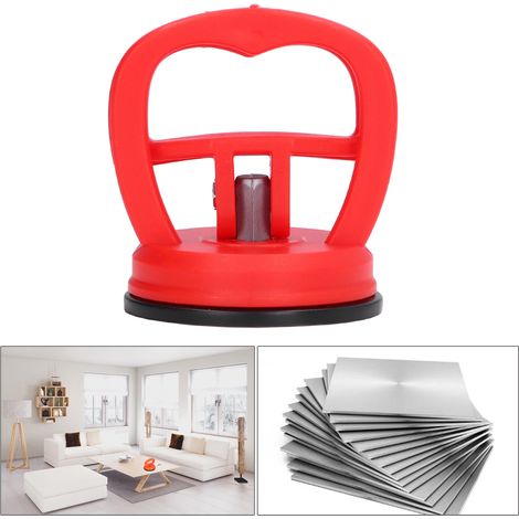 Lot de 2 Mini Ventouses de Réparation à Forte Adhérence pour Carreaux et Verre - Rouge-KZQ (1/5)