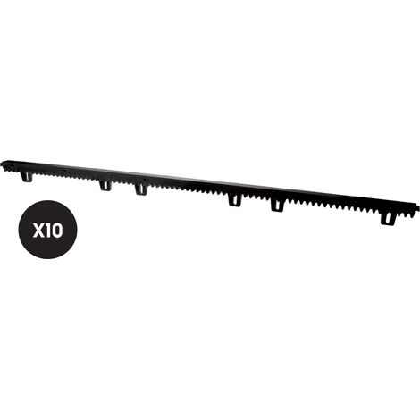Lot de 10 crémaillères 009CGZP noire à visser CAME 001FRU0151