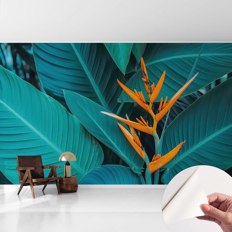 Fotomurale adesivo stickers - per camera da letto - per corridoio - decorazione casa moderna Fiori frondosi 416x254 cm (1/5)