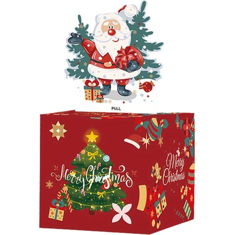 de Noël Coffret à Billets pour Fêtes de Fin d'Année Porte-Monnaie Père Noël à Tiroir pour Célébrations Festives (1/5)
