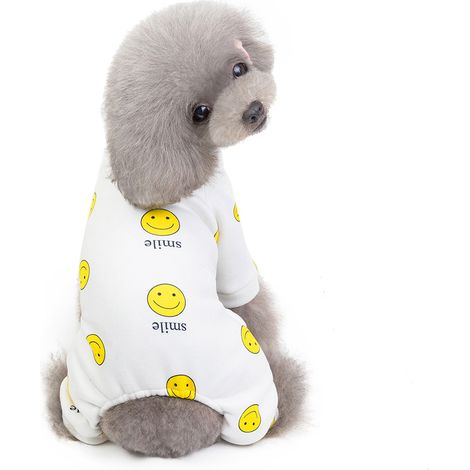 1 pull pour chien, coton doux et respirant, motif chien souriant, usage intérieur/extérieur, taille ajustable (1/5)