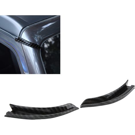 Regenrinnenverlängerung aus Kohlefaser für Jeep Wrangler JL (kompatibel mit den Modellen 2018, 2019, 2020 und 2021) (1/5)