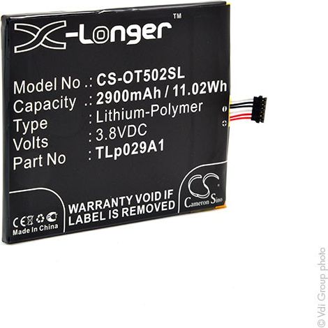 NX - Batterie téléphone, smartphone, GSM pour Alcatel 3.8V 2900mAh - CAC2910008C1TLP029