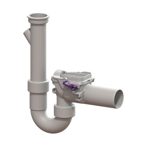 Clapet anti-retour double Staufix DN50 siphon lavabo eau sans matières fecales (1/3)