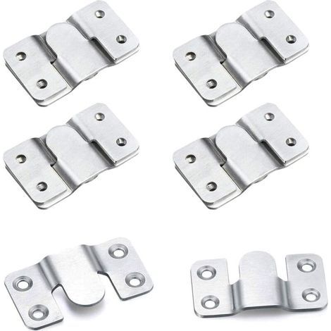 [JAMAIS UTILISÉ] 10 Pièces Support Montage Dissimulé de Meubles Embarqué Interverrouillage Pendaison, Boucle Quincaillerie Murale en Acier Inoxydable pour Accrocher miroir Cadre Dosseret Meubles (1/4)
