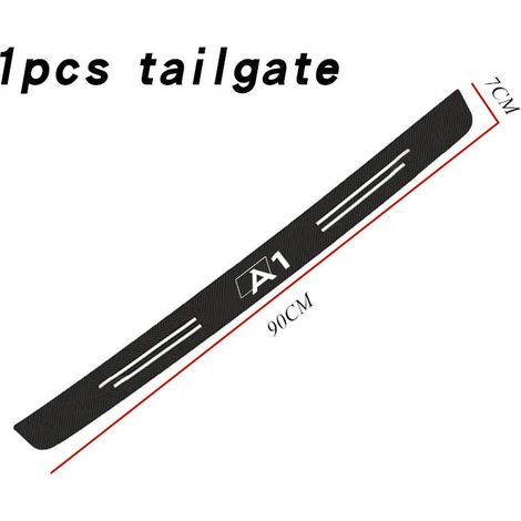 (1 pièce pour A1) Autocollant décoratif en similicuir et fibre de carbone pour seuil de porte,pédale et pare-chocs arrière,accessoire de voiture Audi A1 (1/3)
