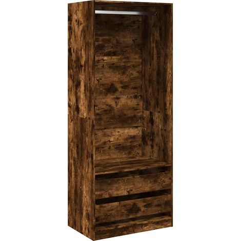 Maison Exclusive - Armadio Rovere Fumo 80x50x200 cm in Legno Multistrato