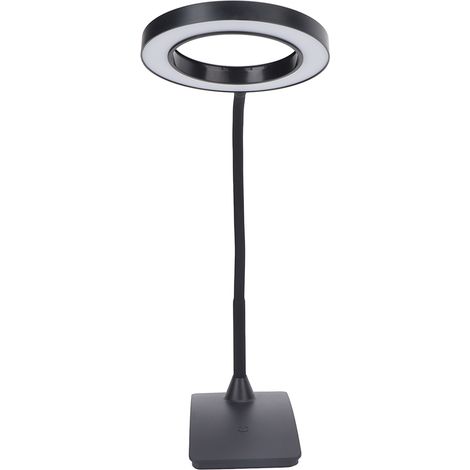 Lampe de Bureau LED Flexible 360° avec Variateur Sans Palier, 3 Modes de Couleur, Protection Oculaire, USB, pour Étude et Manucure, Noire (1/5)
