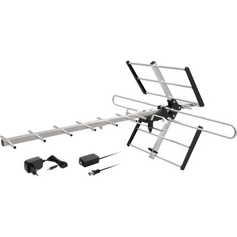 Antenne TV Yagi - Antenne directionnelle active - Compatible DVBT2 - Filtre LTE