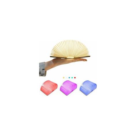Buchlampe aus Holz, faltbare LED-Buchlampe, USB-aufladbare Ambientebeleuchtung – praktisches und schönes kreatives Nachtlicht, dekorative Beleuchtung, magnetische Tisch-/Wandlampe