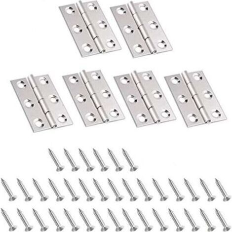 10 Pièces charniere porte, Charniere inox,Charnière invisible,Porte placard/Petites portes / Tiroirs / Fenêtres / Pianos / Coffret à bijoux armoires de quincaillerie de meubles de maison (1/4)