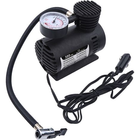 Tragbarer Luftkompressor, 12-Volt-Elektro-Autoreifenpumpe, 300 PSI