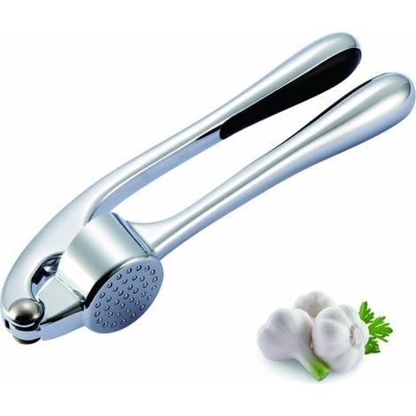 Presse-ail,broyeur d'ail,écrase l'ail et le gingembre en toute simplicité ,peel on,petits ustensiles de cuisine(argent),6,7x1,5po (1/5)