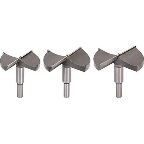 Flintronic Professional ForstnerBohrer, 3 Stück Forstner Bit, Forstner Cutter mit Rundschaft, Forstner Bohrer für Holz, Zubehör Bohrmaschine für Holzbearbeitung (65mm 70mm 80mm, Länge 75mm) (1/5)