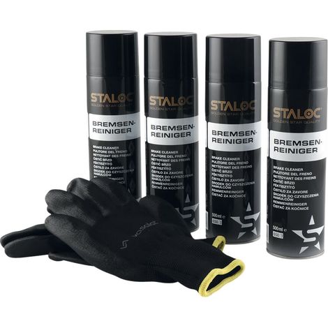 Staloc Bremsenreiniger Spray - Spezialreiniger zur Reinigung und Entfettung, Reinigungsmittel für Bremsen, 500ml - 4 Stück (1/5)