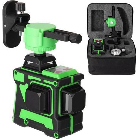 Niveau laser 3D 12 lignes support mural base rotative 220V (1/5)