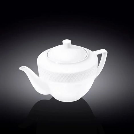 Théière Wilmax 900 ml en porcelaine blanche WL-880110/1C (1/5)