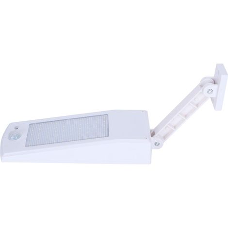 Lampe extérieure solaire, lumière solaire de capteur de mouvement 5.5V, mur de cour de terrasse de toit de luminosité élevée blanche pour le couloir de porte de jardin