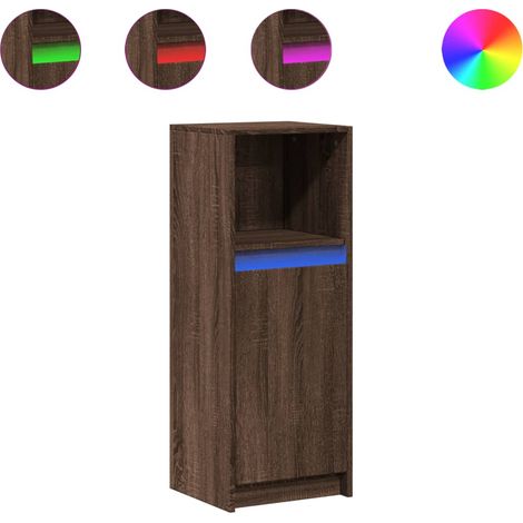 Maison Exclusive - Credenza con LED Rovere Marrone 38x34x100 cm Legno Multistrato